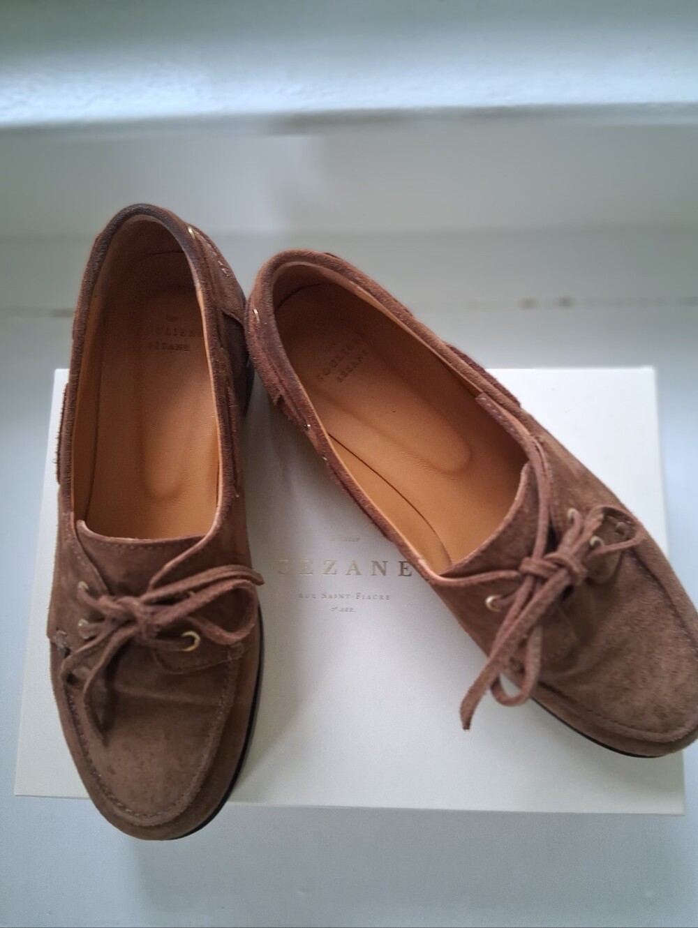 Sezane Womens Suede Caroline Loafers - Coffee Size 39/8 - Picture 2 of 4